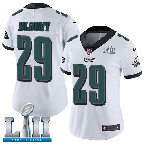 Nike Eagles #29 LeGarrette Blount White Super Bowl LII Women's Stitched NFL Vapor Untouchable Limite