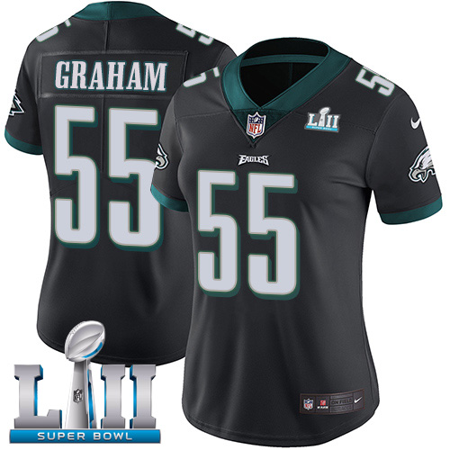 Nike Eagles #55 Brandon Graham Black Alternate Super Bowl LII Women's Stitched NFL Vapor Untouchable