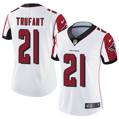 Nike Falcons #21 Desmond Trufant White Women's Stitched NFL Vapor Untouchable Limited Jersey