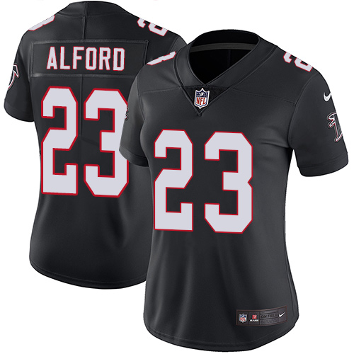 Nike Falcons #23 Robert Alford Black Alternate Women's Stitched NFL Vapor Untouchable Limited Jersey