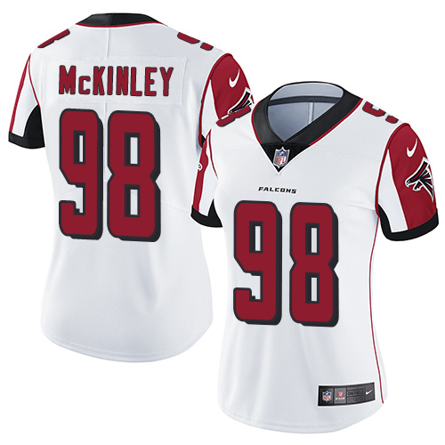 Nike Falcons #98 Takkarist McKinley White Women's Stitched NFL Vapor Untouchable Limited Jersey