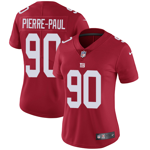 Nike Giants #90 Jason Pierre-Paul Red Alternate Women's Stitched NFL Vapor Untouchable Limited Jerse