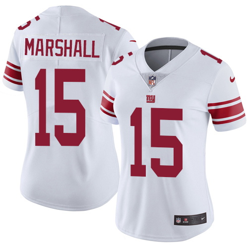 Nike Giants #15 Brandon Marshall White Women's Stitched NFL Vapor Untouchable Limited Jersey