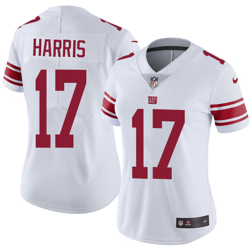 Nike Giants #17 Dwayne Harris White Women's Stitched NFL Vapor Untouchable Limited Jersey