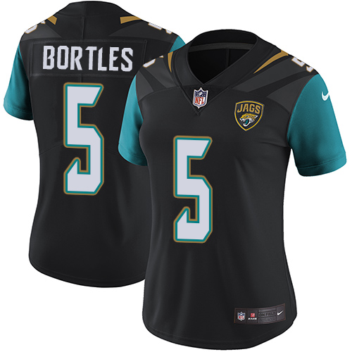 Nike Jaguars #5 Blake Bortles Black Alternate Women's Stitched NFL Vapor Untouchable Limited Jersey