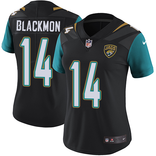 Nike Jaguars #14 Justin Blackmon Black Alternate Women's Stitched NFL Vapor Untouchable Limited Jers