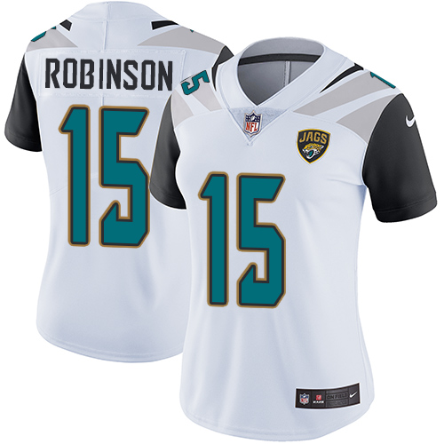 Nike Jaguars #15 Allen Robinson White Women's Stitched NFL Vapor Untouchable Limited Jersey