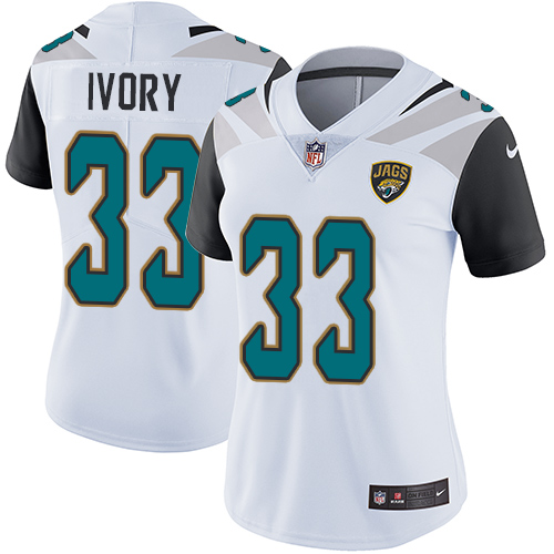 Nike Jaguars #33 Chris Ivory White Women's Stitched NFL Vapor Untouchable Limited Jersey