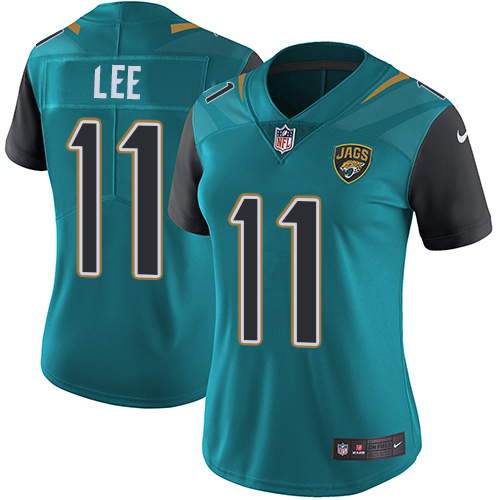 Nike Jaguars #11 Marqise Lee Teal Green Team Color Women's Stitched NFL Vapor Untouchable Limited Je