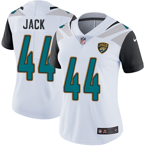 Nike Jaguars #44 Myles Jack White Women's Stitched NFL Vapor Untouchable Limited Jersey