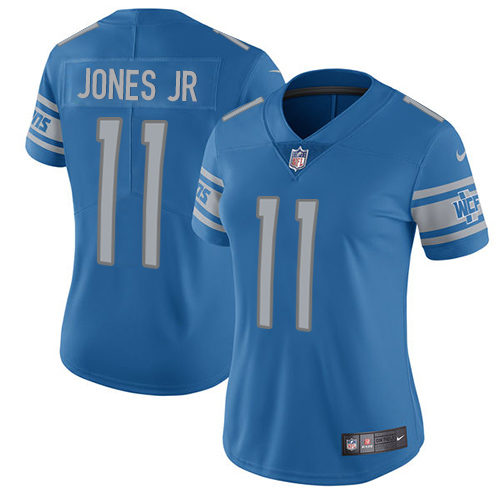 Nike Lions #11 Marvin Jones Jr Light Blue Team Color Women's Stitched NFL Vapor Untouchable Limited