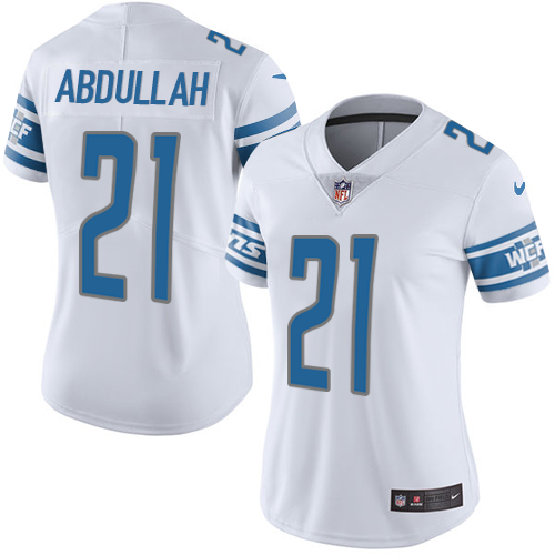 Nike Lions #21 Ameer Abdullah White Women's Stitched NFL Vapor Untouchable Limited Jersey