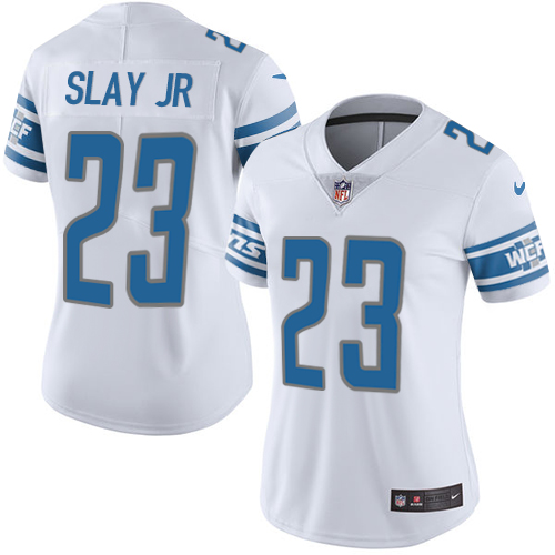 Nike Lions #23 Darius Slay Jr White Women's Stitched NFL Vapor Untouchable Limited Jersey