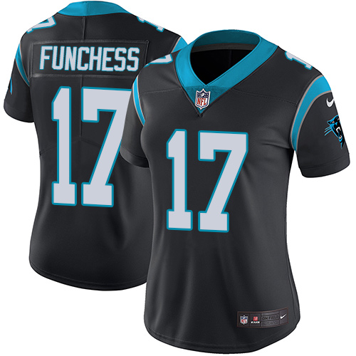 Nike Panthers #17 Devin Funchess Black Team Color Women's Stitched NFL Vapor Untouchable Limited Jer