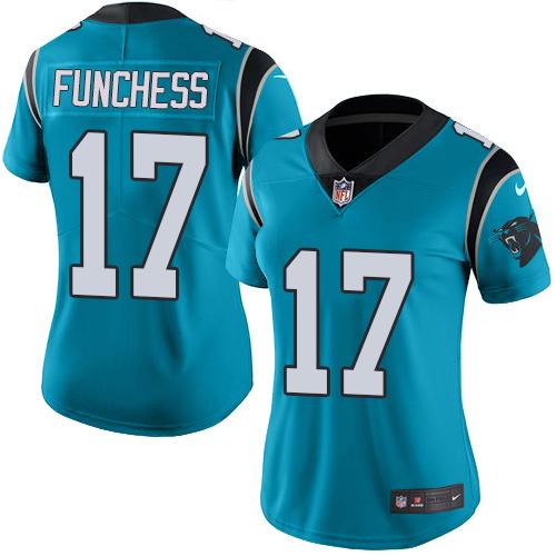 Nike Panthers #17 Devin Funchess Blue Alternate Women's Stitched NFL Vapor Untouchable Limited Jerse