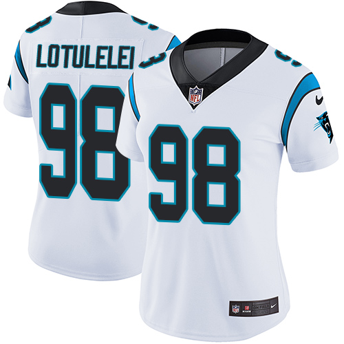 Nike Panthers #98 Star Lotulelei White Women's Stitched NFL Vapor Untouchable Limited Jersey