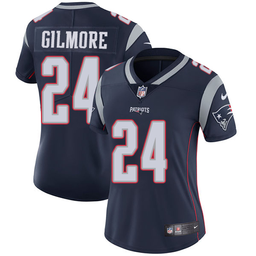 Nike Patriots #24 Stephon Gilmore Navy Blue Team Color Women's Stitched NFL Vapor Untouchable Limite