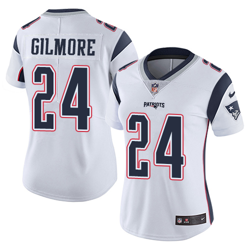 Nike Patriots #24 Stephon Gilmore White Women's Stitched NFL Vapor Untouchable Limited Jersey