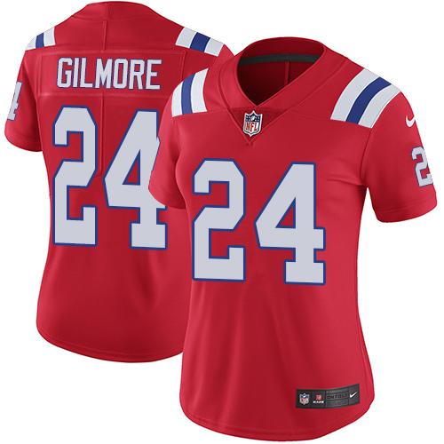 Nike Patriots #24 Stephon Gilmore Red Alternate Women's Stitched NFL Vapor Untouchable Limited Jerse