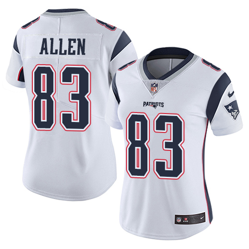Nike Patriots #83 Dwayne Allen White Women's Stitched NFL Vapor Untouchable Limited Jersey