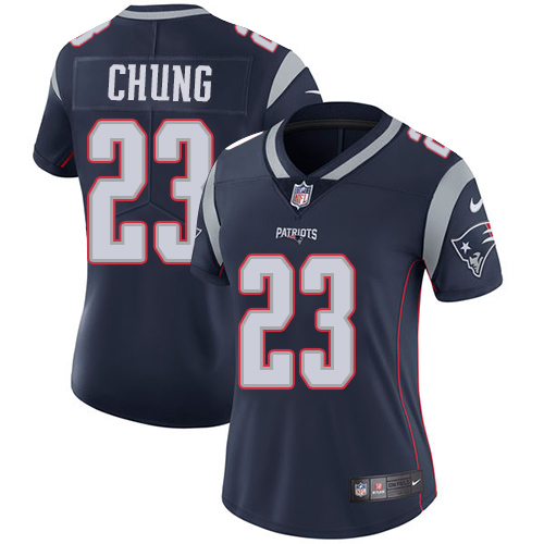 Nike Patriots #23 Patrick Chung Navy Blue Team Color Women's Stitched NFL Vapor Untouchable Limited