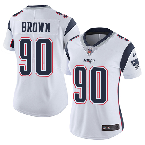 Nike Patriots #90 Malcom Brown White Women's Stitched NFL Vapor Untouchable Limited Jersey