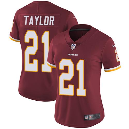 Nike Redskins #21 Sean Taylor Burgundy Red Team Color Women's Stitched NFL Vapor Untouchable Limited