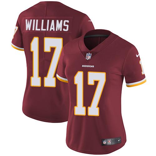 Nike Redskins #17 Doug Williams Burgundy Red Team Color Women's Stitched NFL Vapor Untouchable Limit