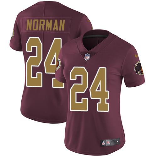 Nike Redskins #24 Josh Norman Burgundy Red Alternate Women's Stitched NFL Vapor Untouchable Limited