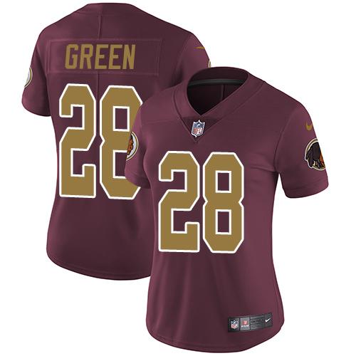 Nike Redskins #28 Darrell Green Burgundy Red Alternate Women's Stitched NFL Vapor Untouchable Limite