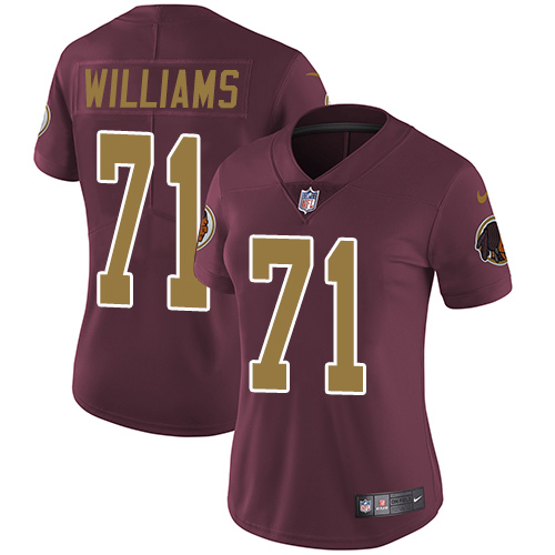 Nike Redskins #71 Trent Williams Burgundy Red Alternate Women's Stitched NFL Vapor Untouchable Limit