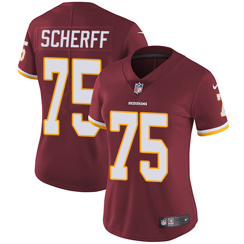 Nike Redskins #75 Brandon Scherff Burgundy Red Team Color Women's Stitched NFL Vapor Untouchable Lim