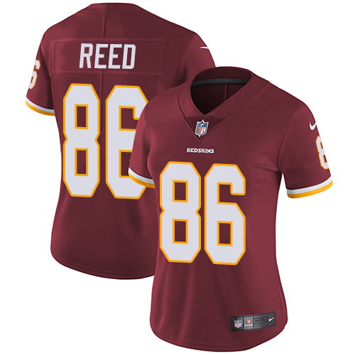 Nike Redskins #86 Jordan Reed Burgundy Red Team Color Women's Stitched NFL Vapor Untouchable Limited