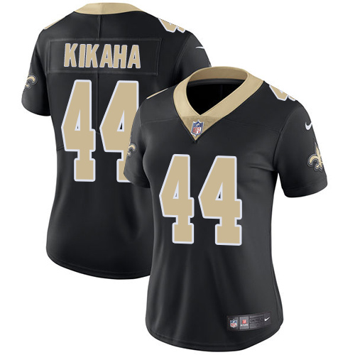 Nike Saints #44 Hau'oli Kikaha Black Team Color Women's Stitched NFL Vapor Untouchable Limited Jerse