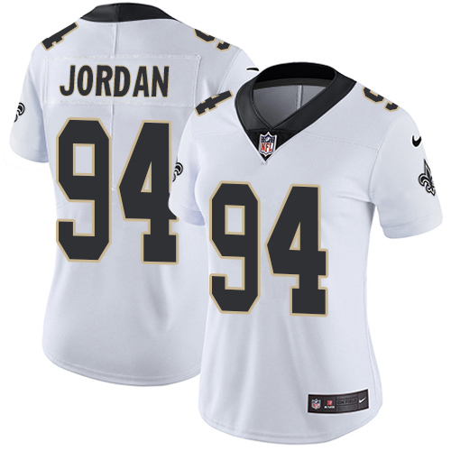 Nike Saints #94 Cameron Jordan White Women's Stitched NFL Vapor Untouchable Limited Jersey