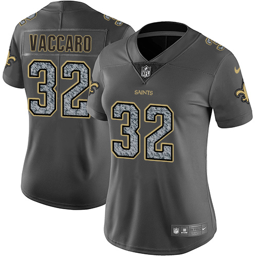 Nike Saints #32 Kenny Vaccaro Gray Static Women's Stitched NFL Vapor Untouchable Limited Jersey