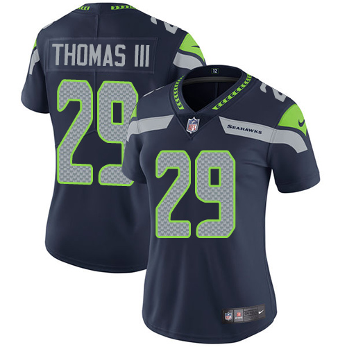 Nike Seahawks #29 Earl Thomas III Steel Blue Team Color Women's Stitched NFL Vapor Untouchable Limit