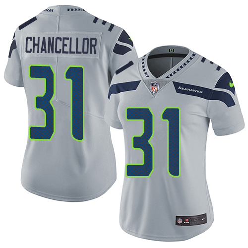 Nike Seahawks #31 Kam Chancellor Grey Alternate Women's Stitched NFL Vapor Untouchable Limited Jerse