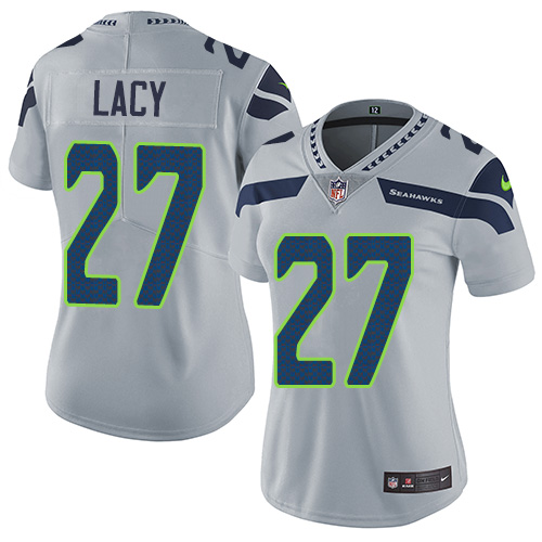 Nike Seahawks #27 Eddie Lacy Grey Alternate Women's Stitched NFL Vapor Untouchable Limited Jersey