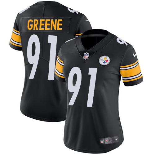 Nike Steelers #91 Kevin Greene Black Team Color Women's Stitched NFL Vapor Untouchable Limited Jerse