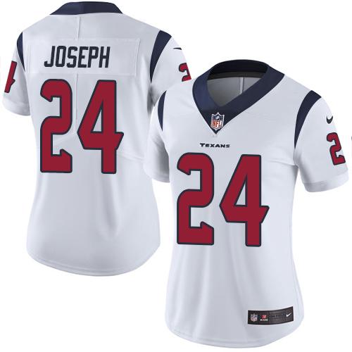 Nike Texans #24 Johnathan Joseph White Women's Stitched NFL Vapor Untouchable Limited Jersey