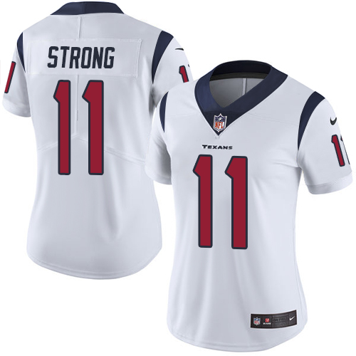 Nike Texans #11 Jaelen Strong White Women's Stitched NFL Vapor Untouchable Limited Jersey