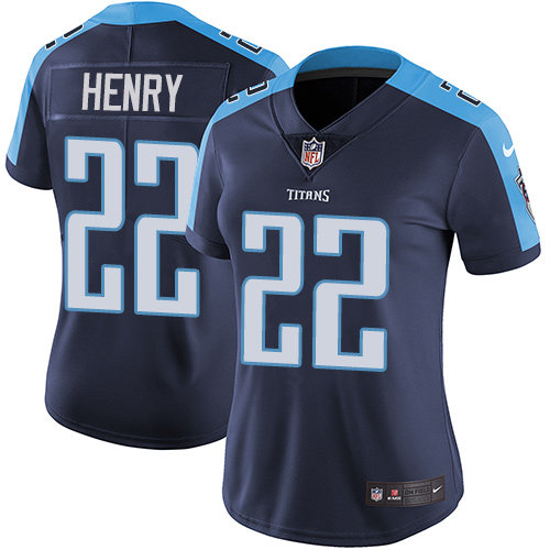 Nike Titans #22 Derrick Henry Navy Blue Alternate Women's Stitched NFL Vapor Untouchable Limited Jer