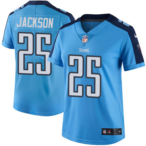 Nike Titans #25 Adoree' Jackson Light Blue Team Color Women's Stitched NFL Vapor Untouchable Limited