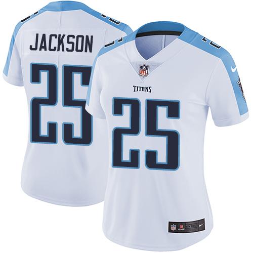 Nike Titans #25 Adoree' Jackson White Women's Stitched NFL Vapor Untouchable Limited Jersey