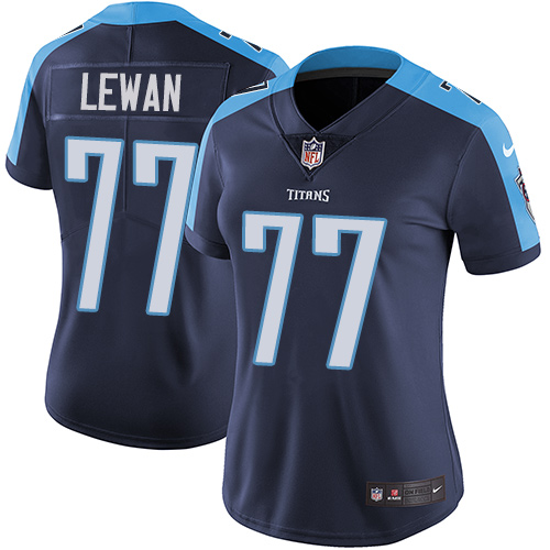 Nike Titans #77 Taylor Lewan Navy Blue Alternate Women's Stitched NFL Vapor Untouchable Limited Jers