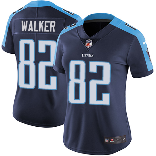 Nike Titans #82 Delanie Walker Navy Blue Alternate Women's Stitched NFL Vapor Untouchable Limited Je