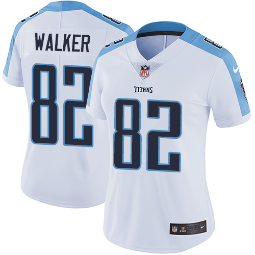Nike Titans #82 Delanie Walker White Women's Stitched NFL Vapor Untouchable Limited Jersey