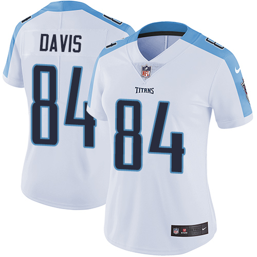 Nike Titans #84 Corey Davis White Women's Stitched NFL Vapor Untouchable Limited Jersey