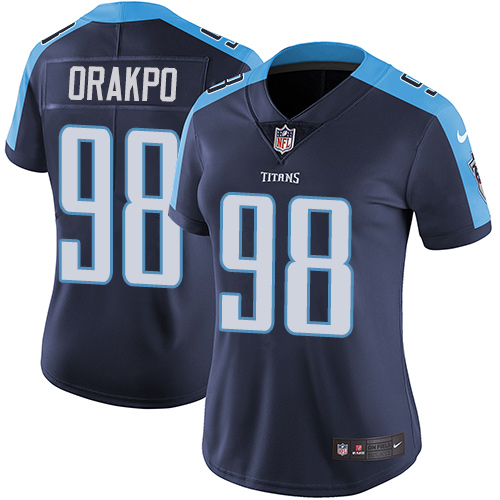 Nike Titans #98 Brian Orakpo Navy Blue Alternate Women's Stitched NFL Vapor Untouchable Limited Jers
